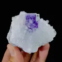 Natural Purple Phantom Fluorite and Quartz Symbiosis comes from Zhejiang,China 80*65*60MM - image 2