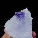 Natural Purple Phantom Fluorite and Quartz Symbiosis comes from Zhejiang,China 80*65*60MM - image 4
