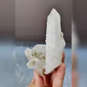 Natural Purple Phantom Fluorite and Quartz Tower Symbiosis comes from Yaogangxian,Hunan 60*30*110MM - image 1