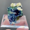 Natural Purple Phantom Fluorite and Siderite coexist comes from Yindu，Inner Mongolia 17*17*17MM - image 1