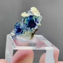 Natural Purple Phantom Fluorite and Siderite coexist comes from Yindu，Inner Mongolia 17*17*17MM - image 4