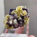 Natural Purple Phantom Fluorite and Siderite coexist comes from Yindu，Inner Mongolia 35*30*25MM - image 3