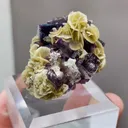 Natural Purple Phantom Fluorite and Siderite coexist comes from Yindu，Inner Mongolia 35*30*25MM - image 5