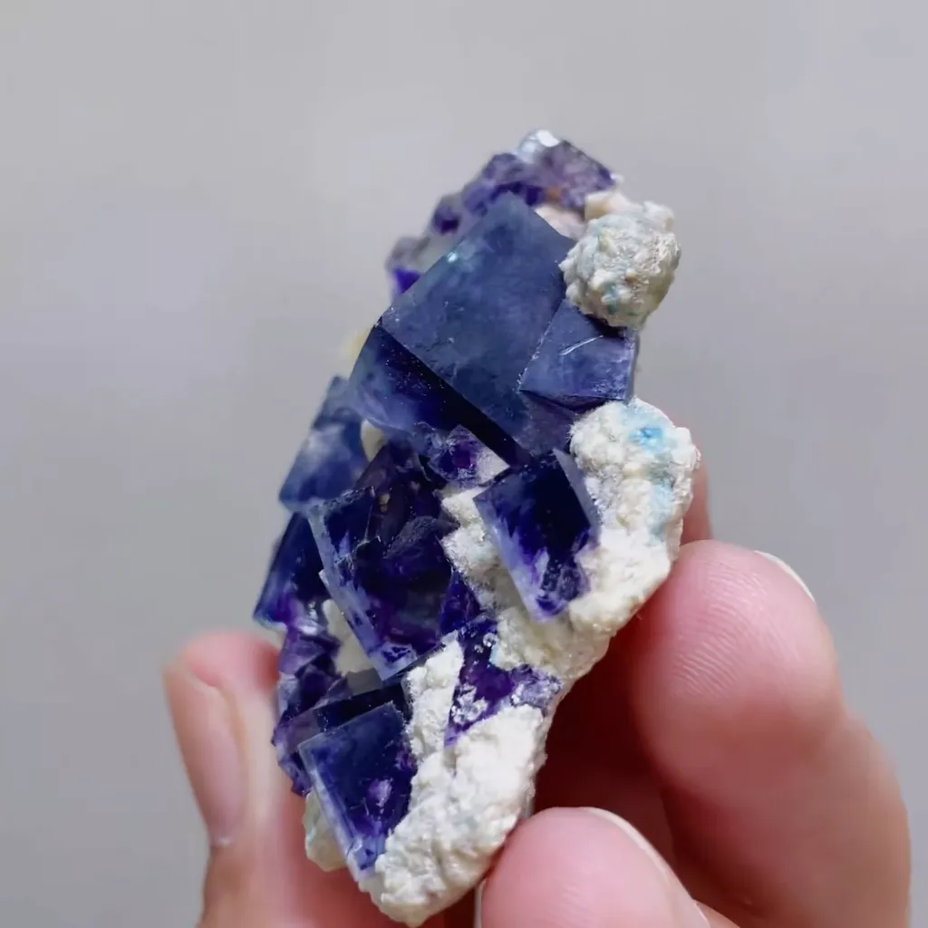 Natural Purple Phantom Fluorite and Siderite comes from Inner Mongolia,China 50*40*20MM - image 5