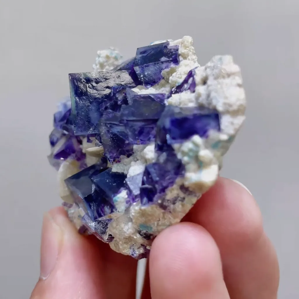 Natural Purple Phantom Fluorite and Siderite comes from Inner Mongolia,China 50*40*20MM - image 3