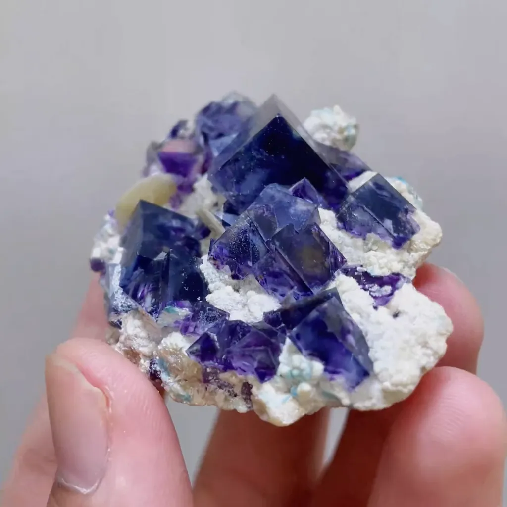 Natural Purple Phantom Fluorite and Siderite comes from Inner Mongolia,China 50*40*20MM - image 4