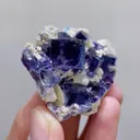 Natural Purple Phantom Fluorite and Siderite comes from Inner Mongolia,China 50*40*20MM - image 2
