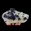 Natural Purple Phantom Fluorite and Siderite, Mineral Specimen: Inner Mongolia,China (160*100*50MM) - image 1