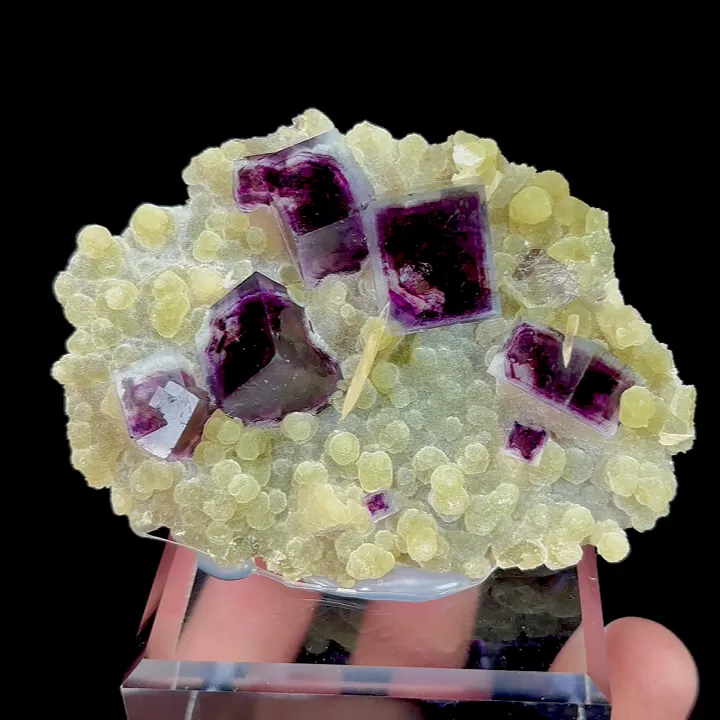 Natural Purple Phantom Fluorite and Siderite, Mineral Specimen: Inner Mongolia,China (70*40*20MM) - image 4