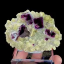 Natural Purple Phantom Fluorite and Siderite, Mineral Specimen: Inner Mongolia,China (70*40*20MM) - image 4