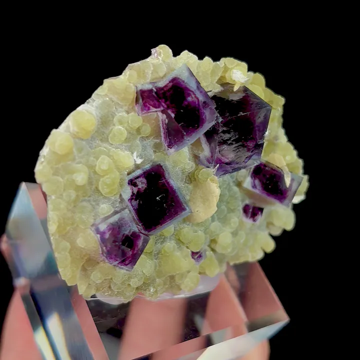 Natural Purple Phantom Fluorite and Siderite, Mineral Specimen: Inner Mongolia,China (70*40*20MM) - image 3