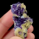 Natural Purple Phantom Fluorite and Siderite, Mineral Specimen: Yindu,Inner Mongolia (40*35*20MM) - image 2