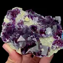 Natural Purple Phantom Fluorite and Siderite Mineral Specimen,High Quality Specimen,YINDU,INNER MONGOLIA,CHINA(110*85*18mm) - image 2