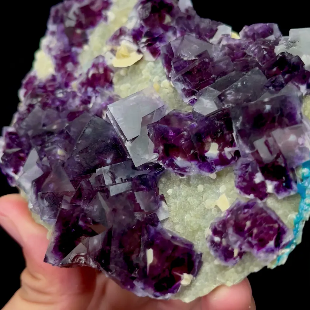 Natural Purple Phantom Fluorite and Siderite Mineral Specimen,High Quality Specimen,YINDU,INNER MONGOLIA,CHINA(110*85*18mm) - image 3