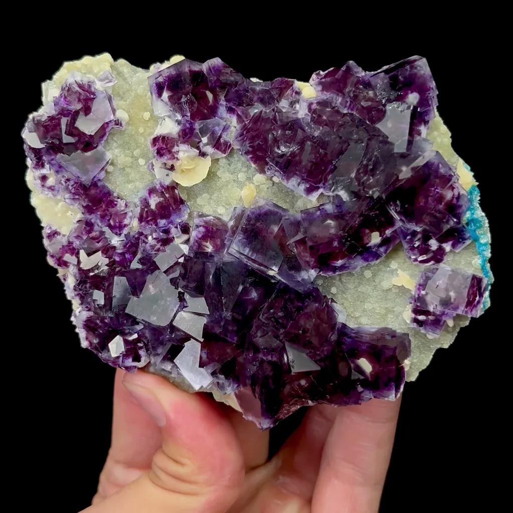Natural Purple Phantom Fluorite and Siderite Mineral Specimen,High Quality Specimen,YINDU,INNER MONGOLIA,CHINA(110*85*18mm) - image 4