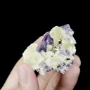 Natural Purple Phantom Fluorite and Siderite Mineral Specimen,High Quality Specimen,YINDU,INNER MONGOLIA,CHINA(60*50*25mm) - image 3