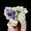 Natural Purple Phantom Fluorite and Siderite Mineral Specimen,High Quality Specimen,YINDU,INNER MONGOLIA,CHINA(60*50*25mm) - image 1