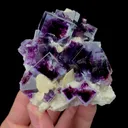 Natural Purple Phantom Fluorite and Siderite Mineral Specimen,High Quality Specimen,YINDU,INNER MONGOLIA,CHINA(60*78*25mm) - image 4