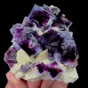 Natural Purple Phantom Fluorite and Siderite Mineral Specimen,High Quality Specimen,YINDU,INNER MONGOLIA,CHINA(60*78*25mm) - image 1