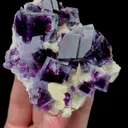 Natural Purple Phantom Fluorite and Siderite Mineral Specimen,High Quality Specimen,YINDU,INNER MONGOLIA,CHINA(60*78*25mm) - image 2