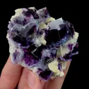 Natural Purple Phantom Fluorite and Siderite Mineral Specimen,High Quality Specimen,YINDU,INNER MONGOLIA,CHINA(60*78*25mm) - image 3