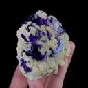 Natural Purple Phantom Fluorite and Siderite, Mineral Specimen:Inner Mongolia,China (70*60*30MM) - image 3