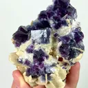 Natural Purple Phantom Fluorite and Siderite, Mineral Specimen:Yindu,Inner Mongolia (75*95*25MM) - image 3