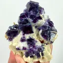 Natural Purple Phantom Fluorite and Siderite, Mineral Specimen:Yindu,Inner Mongolia (75*95*25MM) - image 4