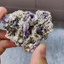 Natural Purple Phantom Fluorite and Siderite Symbiosis comes from Yindu,Inner Mongolia 60*50*25MM - image 4