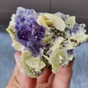Natural Purple Phantom Fluorite and Siderite Symbiosis comes from Yindu,Inner Mongolia 60*50*25MM - image 3