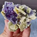 Natural Purple Phantom Fluorite and Siderite Symbiosis comes from Yindu,Inner Mongolia 60*50*25MM - image 2