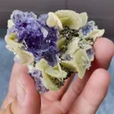 Natural Purple Phantom Fluorite and Siderite Symbiosis comes from Yindu,Inner Mongolia 60*50*25MM - image 1