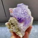 Natural Purple Phantom Fluorite and Sphalerite Symbiosis comes from Huanggangliang,Inner Mongolia 105*80*70MM - image 2