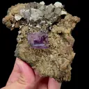 Natural Purple Phantom Fluorite Arsenopyrite and Mica Mineral Specimen,High Quality Specimen,YAO GANG XIAN,HUNAN,CHINA(120*90*50mm) - image 3