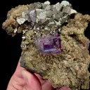 Natural Purple Phantom Fluorite Arsenopyrite and Mica Mineral Specimen,High Quality Specimen,YAO GANG XIAN,HUNAN,CHINA(120*90*50mm) - image 2
