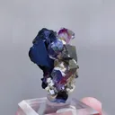 Natural Purple Phantom Fluorite & Black Wolframite and Arsenopyrite, Mineral Specimen:Yaogangxian,Hunan (25*25*30mm) - image 3