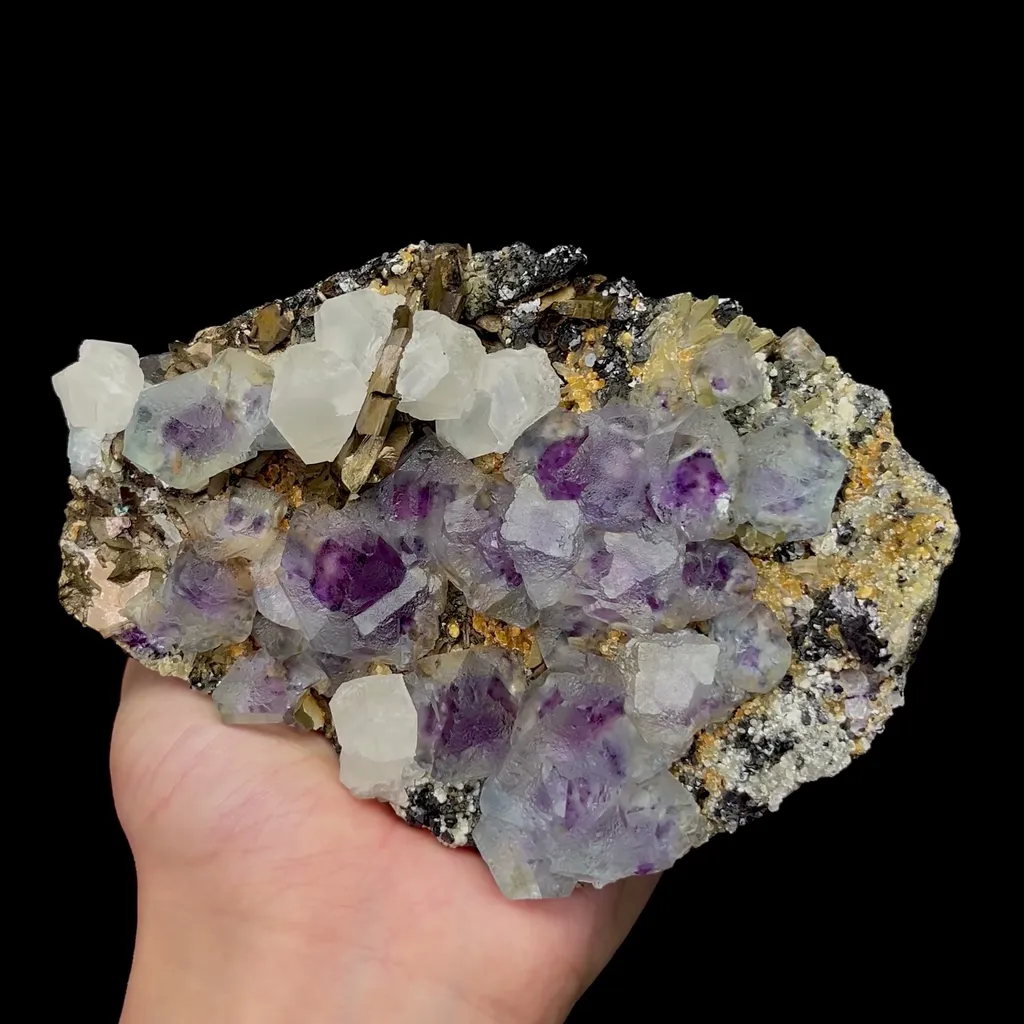 Natural Purple Phantom Fluorite Calcite and Magnetite Mineral Specimen,High Quality Specimen,YINDU,INNER MONGOLIA,CHINA(139*100*43mm) - image 4