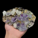 Natural Purple Phantom Fluorite Calcite and Magnetite Mineral Specimen,High Quality Specimen,YINDU,INNER MONGOLIA,CHINA(139*100*43mm) - image 1