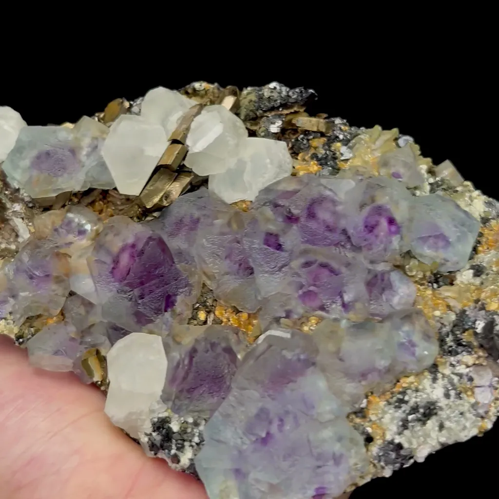 Natural Purple Phantom Fluorite Calcite and Magnetite Mineral Specimen,High Quality Specimen,YINDU,INNER MONGOLIA,CHINA(139*100*43mm) - image 3