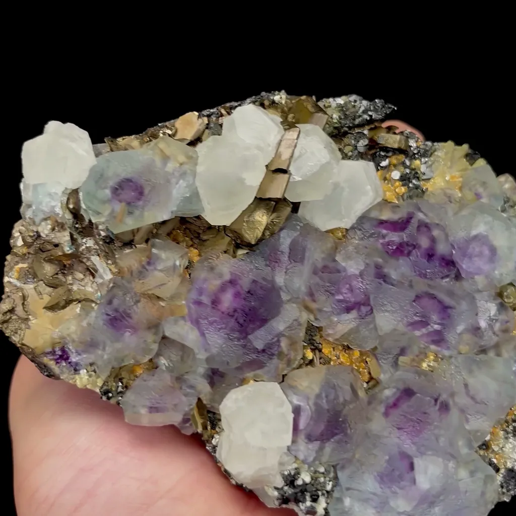 Natural Purple Phantom Fluorite Calcite and Magnetite Mineral Specimen,High Quality Specimen,YINDU,INNER MONGOLIA,CHINA(139*100*43mm) - image 2