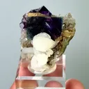 Natural Purple Phantom Fluorite & Calcite and Quartz, Mineral Specimen:Yindu,Inner Mongolia （35*30*20MM） - image 2
