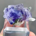 Natural Purple Phantom Fluorite Coexists with Crystal comes from Yaogangxian,Hunan 35*25*15 - image 1