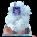 Natural purple phantom Fluorite coexists with crystal comes from Zhejiang 40*30*35MM - image 1