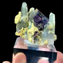 Natural Purple Phantom Fluorite Coexists with Crystal Tower comes from Yaogangxian,Hunan 40*30*25MM - image 2