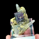 Natural Purple Phantom Fluorite Coexists with Crystal Tower comes from Yaogangxian,Hunan 40*30*25MM - image 3