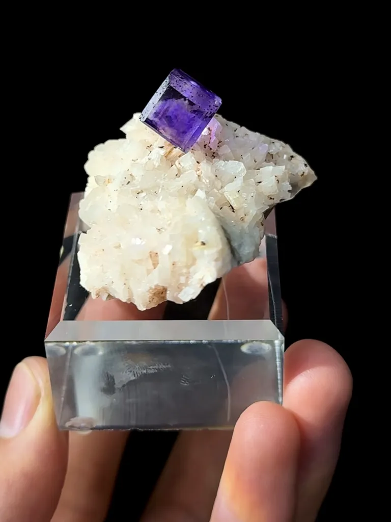 Natural Purple Phantom Fluorite Coexists With Dolomite comes from Xinjiang 50*40*30MM - image 3