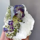 Natural Purple Phantom Fluorite Coexists with Flake Calcite and Mica comes from Neimenggu,China 70*60*45MM - image 4