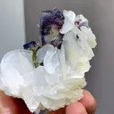 Natural Purple Phantom Fluorite Coexists with Flake Calcite and Mica comes from Neimenggu,China 70*60*45MM - image 3