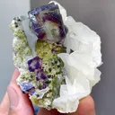 Natural Purple Phantom Fluorite Coexists with Flake Calcite and Mica comes from Neimenggu,China 70*60*45MM - image 2