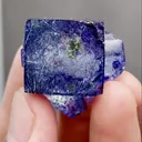 Natural Purple Phantom Fluorite coexists with Jamstenite comes from Yaogangxian,Hunan 25*25*20MM - image 1